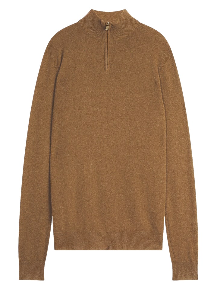 Perfect Cashmere Kaszmirowy sweter "Greg" w kolorze jasnobrązowym rozmiar: M