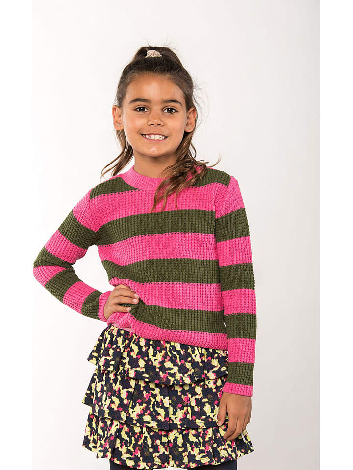 B.Nosy Sweter "Kendall" w kolorze różowo-oliwkowym rozmiar: 134/140