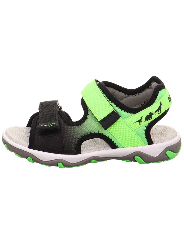 superfit Sandały "Mike 3.0" w kolorze czarno-zielonym rozmiar: 27