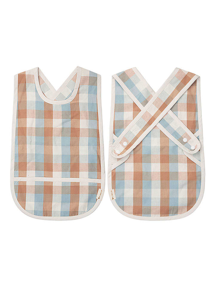 FABELAB Śliniaczek w kolorze jasnobrązowo-błękitnym - 28 x 44 cm rozmiar: onesize