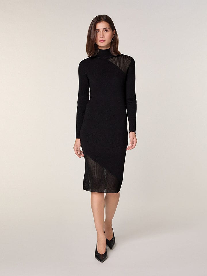 Rodier Wełniana sukienka w kolorze czarno-szarym rozmiar: M