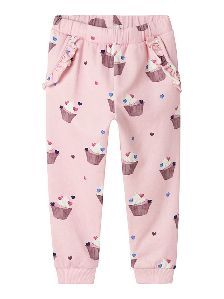 name it Spodnie dresowe w kolorze jasnoróżowym rozmiar: 128