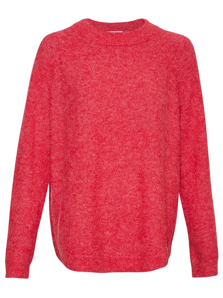 MOSS COPENHAGEN Sweter "Lessine" w kolorze czerwonym rozmiar: M/L
