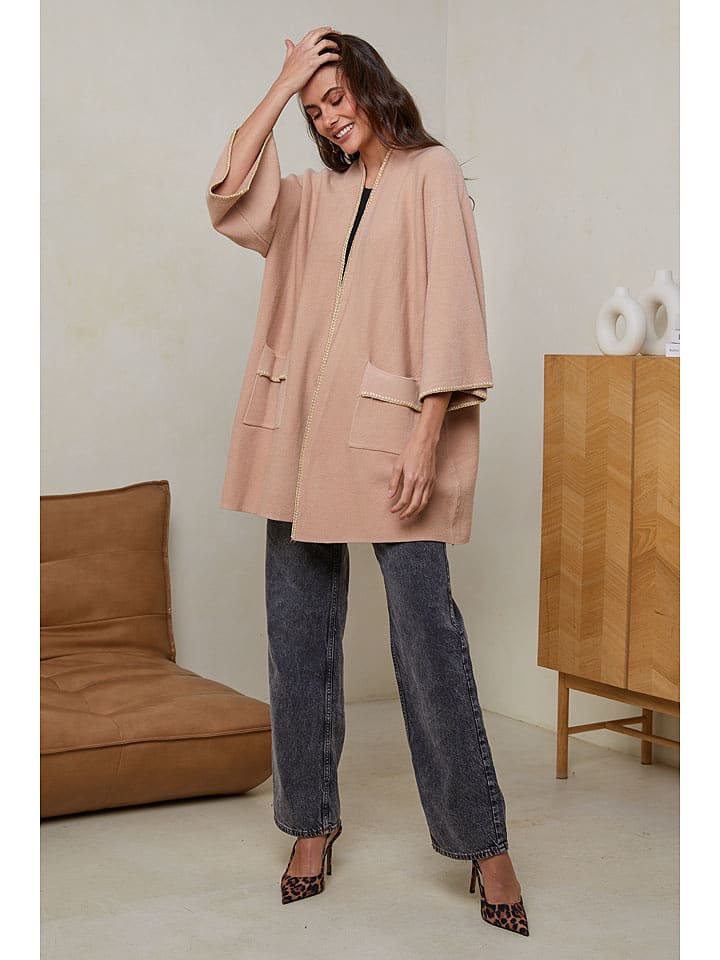 Soft Cashmere Kardigan w kolorze jasnobrązowym rozmiar: 34/36