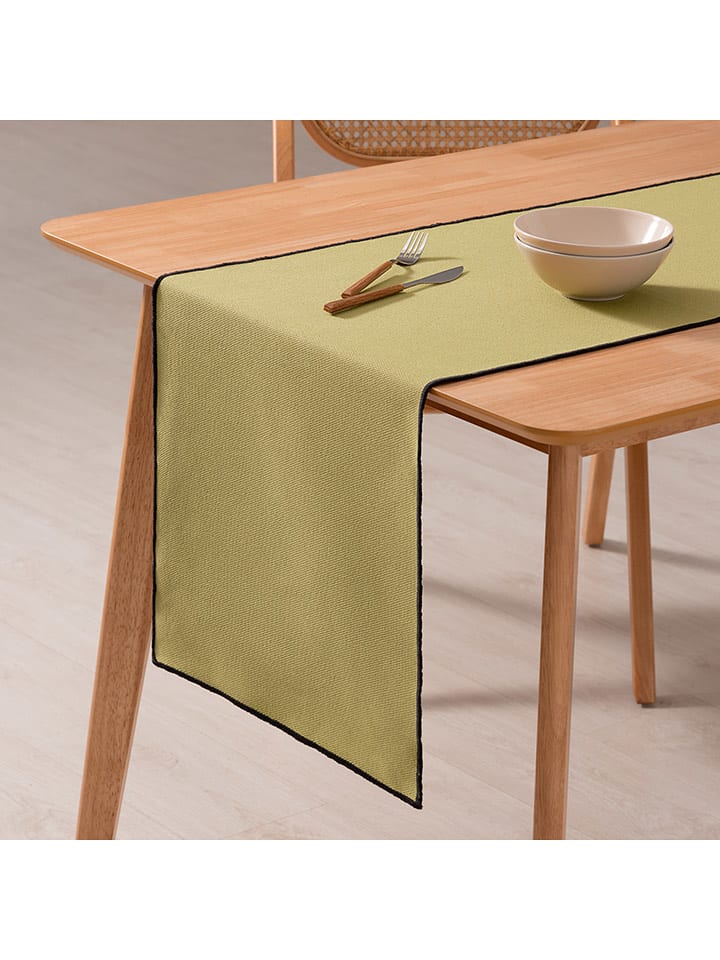 GAMUSI Bieżnik "Liso" w kolorze zielonym rozmiar: 45x150 cm