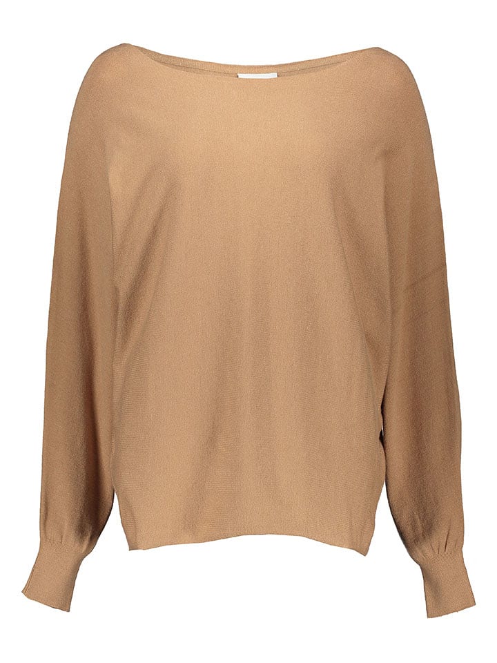 Sublevel Sweter w kolorze jasnobrązowym rozmiar: L/XL