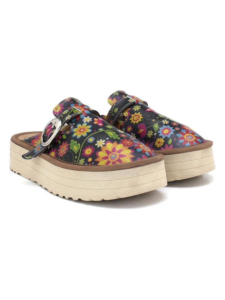 Calceo Chodaki w kolorze czarnym ze wzorem rozmiar: 40