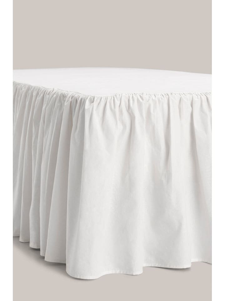 Ellos Home Falbana "Loosed" w kolorze białym na łóżko rozmiar: 180x200 cm