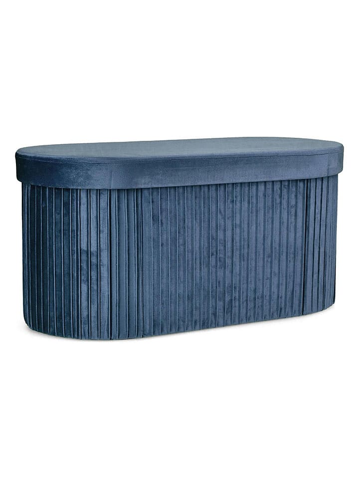 Bizzotto Hocker "Jocelyn" w kolorze granatowym ze schowkiem - 76 x 38 x 38 cm rozmiar: onesize