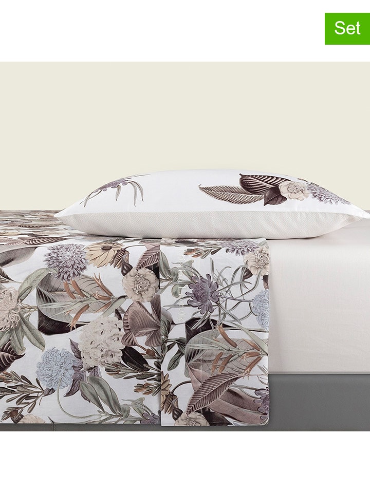 CXL by Christian Lacroix 3-częściowy zestaw satynowy w kolorze jasnobrązowo-kremowym rozmiar: 150x290 cm