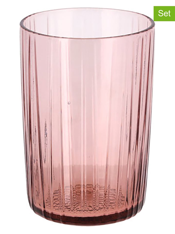 Bitz Szklanki (4 szt.) "Kusintha" w kolorze różowym - 280 ml rozmiar: onesize