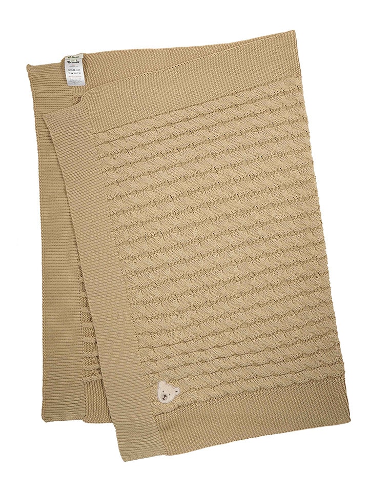 Steiff Kocyk w kolorze jasnobrązowym - 27 x 23 x 3 cm rozmiar: onesize