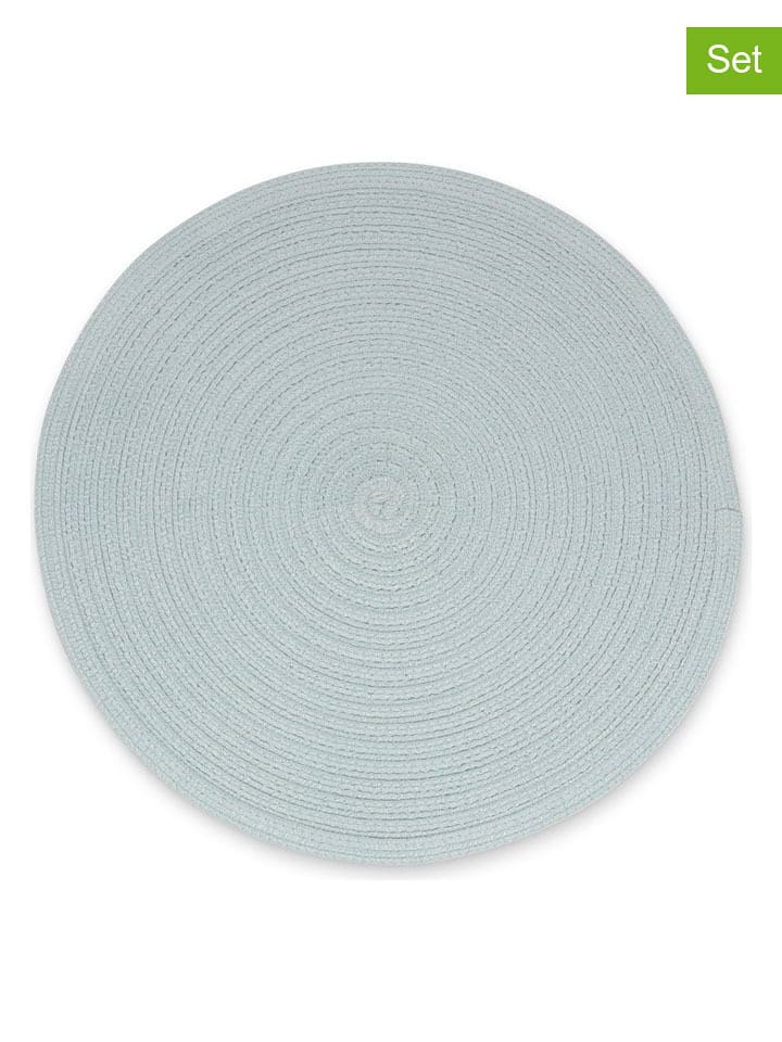 Salt and Pepper Podkładki stołowe (4 szt.) "Nala" w kolorze błękitnym - Ø 36 cm rozmiar: onesize