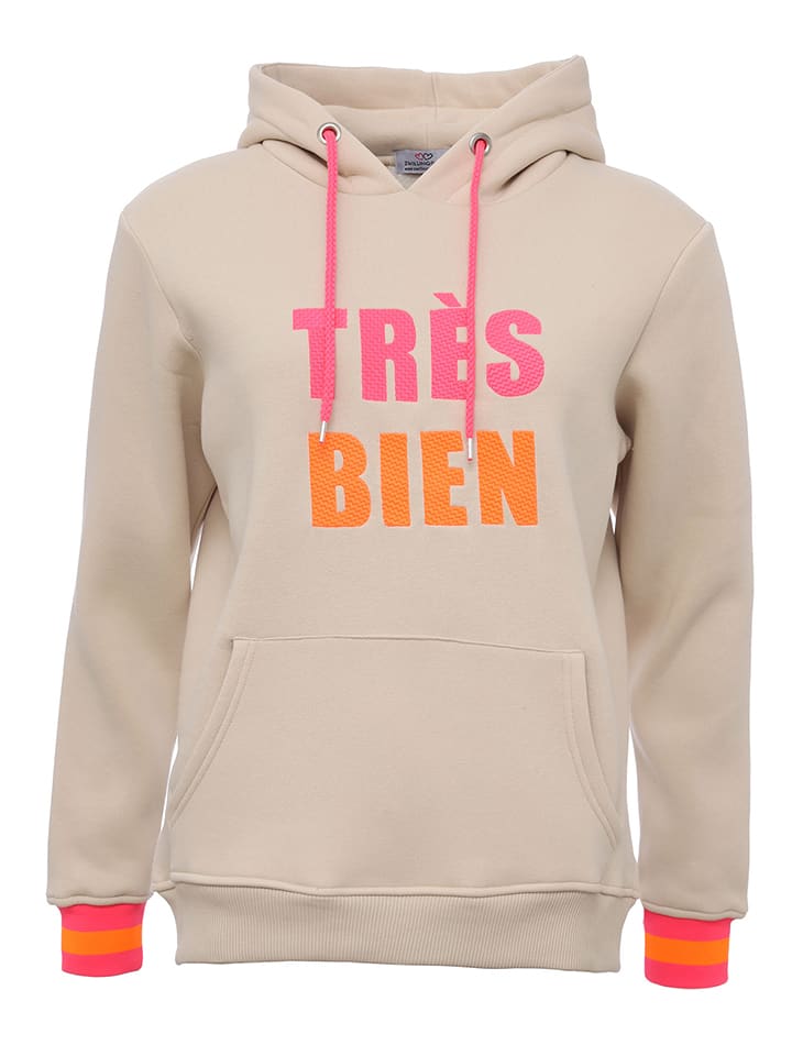 Zwillingsherz Bluza "Keira" w kolorze beżowym rozmiar: S/M