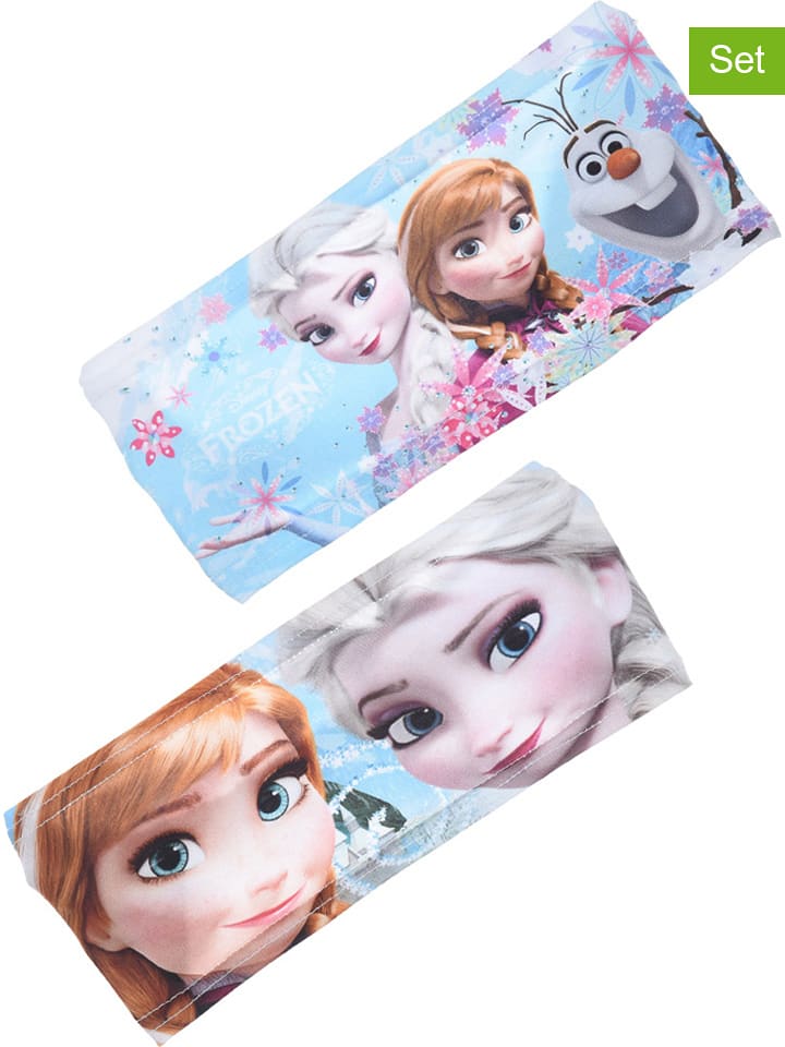 Disney Frozen Opaski (2 szt.) "Kraina lodu" w kolorze błękitnym ze wzorem do włosów rozmiar: onesize