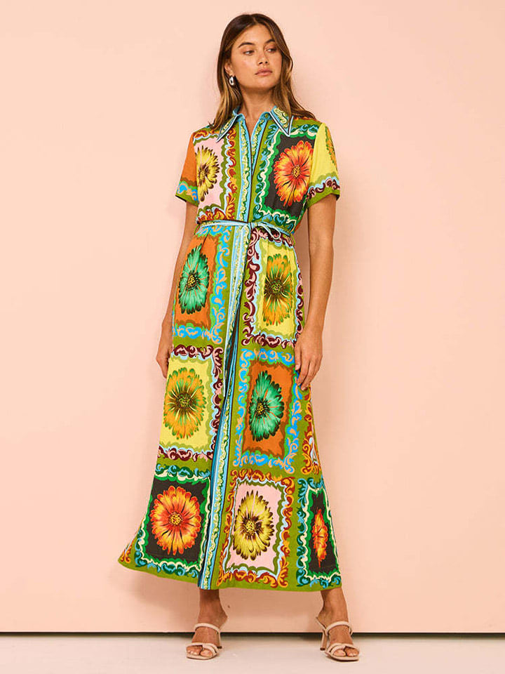 Tazga Sukienka w kolorze zielono-pomarańczowym rozmiar: 38