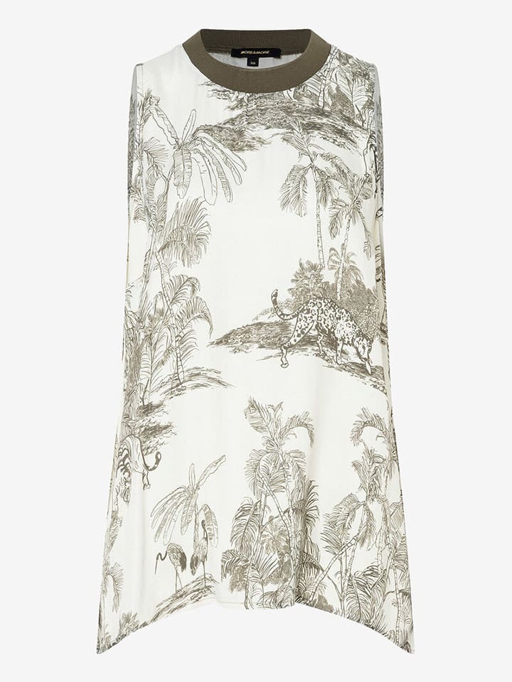 More & More Top w kolorze biało-oliwkowym rozmiar: 44