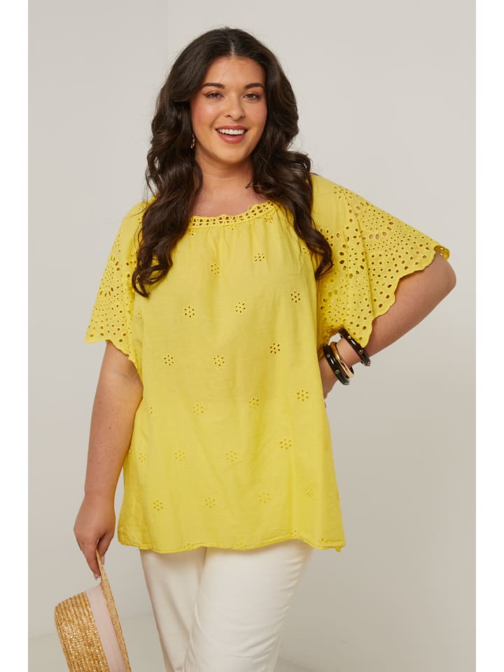 Curvy Lady Bluzka w kolorze żółtym rozmiar: 44/46