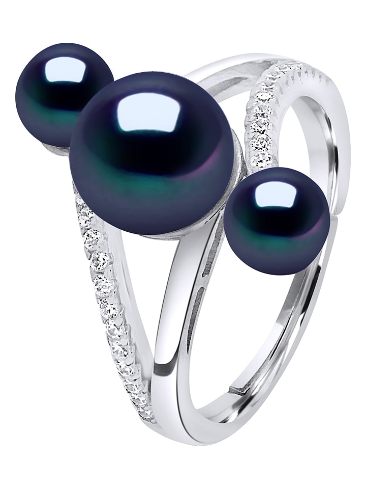 Pearline Srebrny pierścionek z perłami rozmiar: onesize