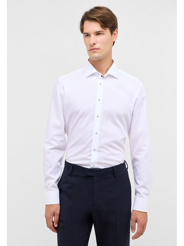 Eterna Koszula - Slim fit - w kolorze białym rozmiar: 43