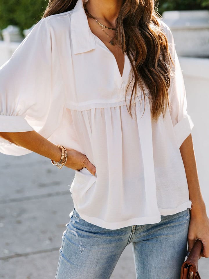 Milan Kiss Bluzka w kolorze kremowym rozmiar: M