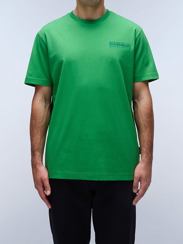 Napapijri Koszulka w kolorze zielonym rozmiar: S