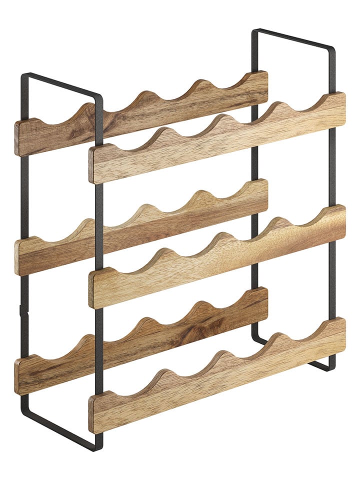 metaltex Regał w kolorze jasnobrązowym na butelki - 39 x 36 x 15 cm rozmiar: onesize