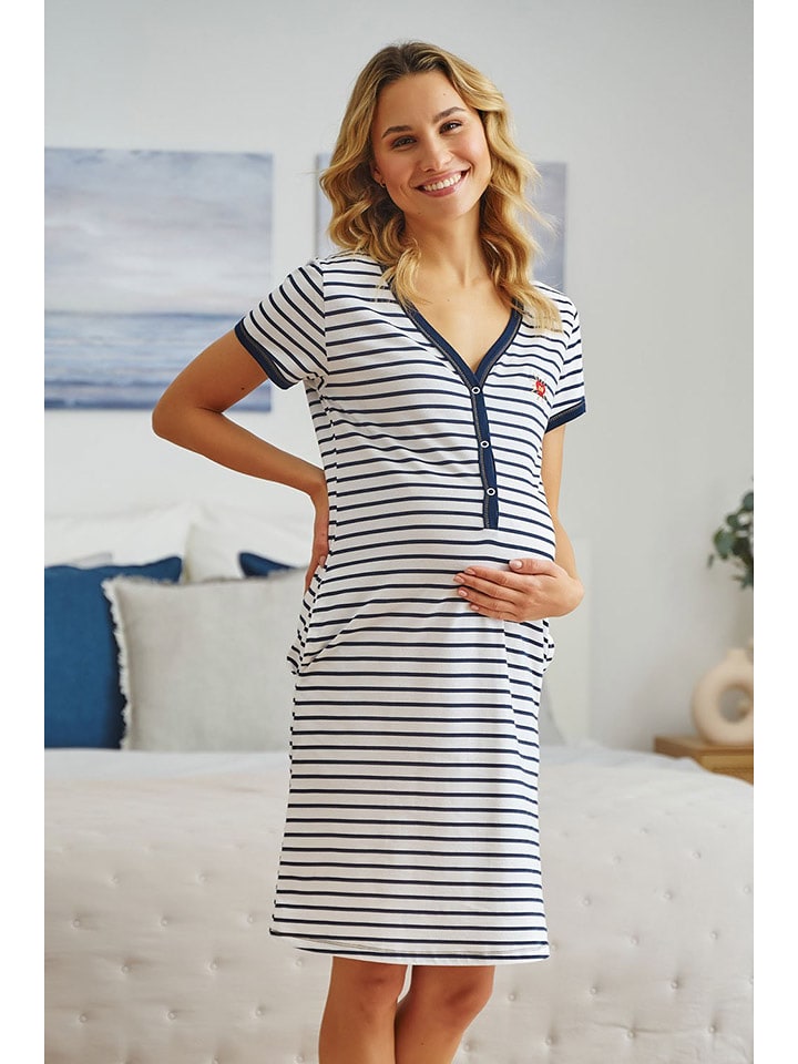 Doctor Nap Ciążowa koszula nocna w kolorze białym rozmiar: M