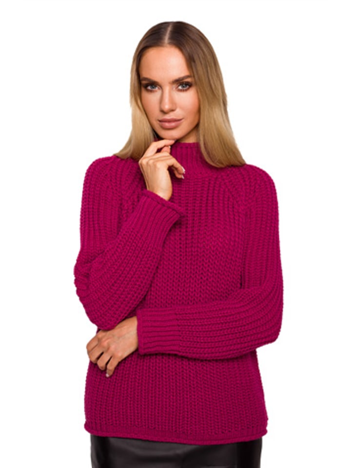 made of emotion Sweter w kolorze różowym rozmiar: L/XL