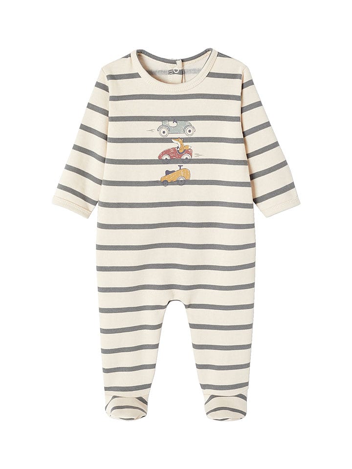 vertbaudet Piżama w kolorze beżowym ze wzorem rozmiar: 50