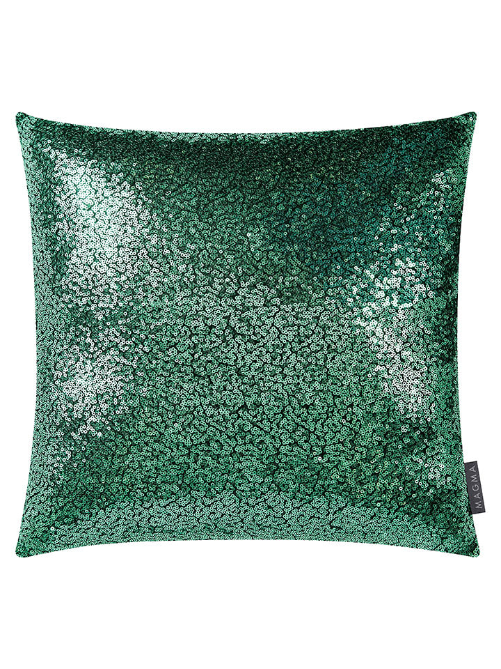 Magma Heimtex Poszewka "Glitter" w kolorze zielonym na poduszkę - 40 x 40 cm rozmiar: onesize