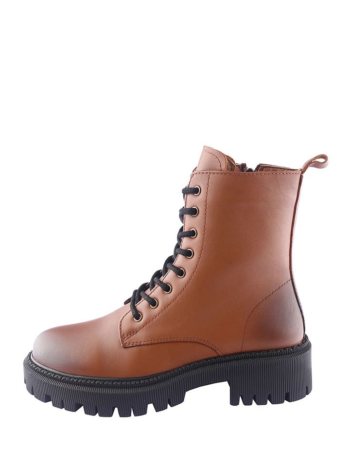 D.Moro Skórzane trzewiki w kolorze brązowym rozmiar: 37