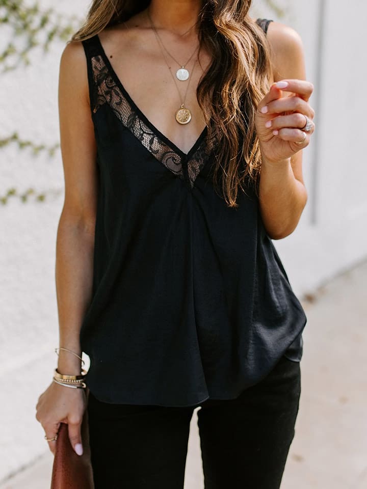 Milan Kiss Top w kolorze czarnym rozmiar: L