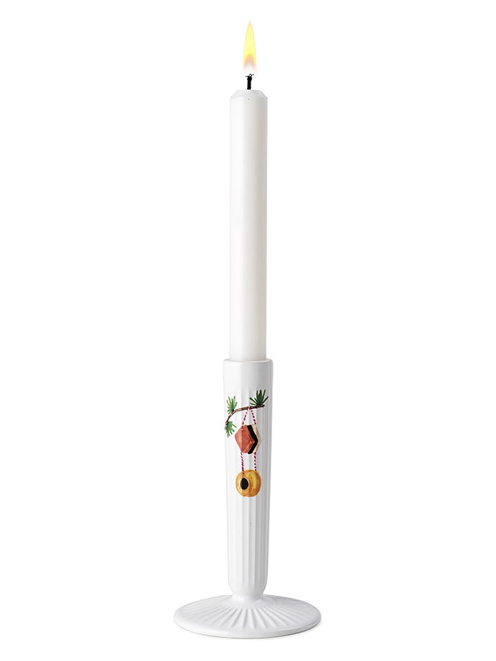 Kähler Świecznik "Hammershøi" w kolorze białym - wys. 16 x Ø 9,5 cm rozmiar: onesize