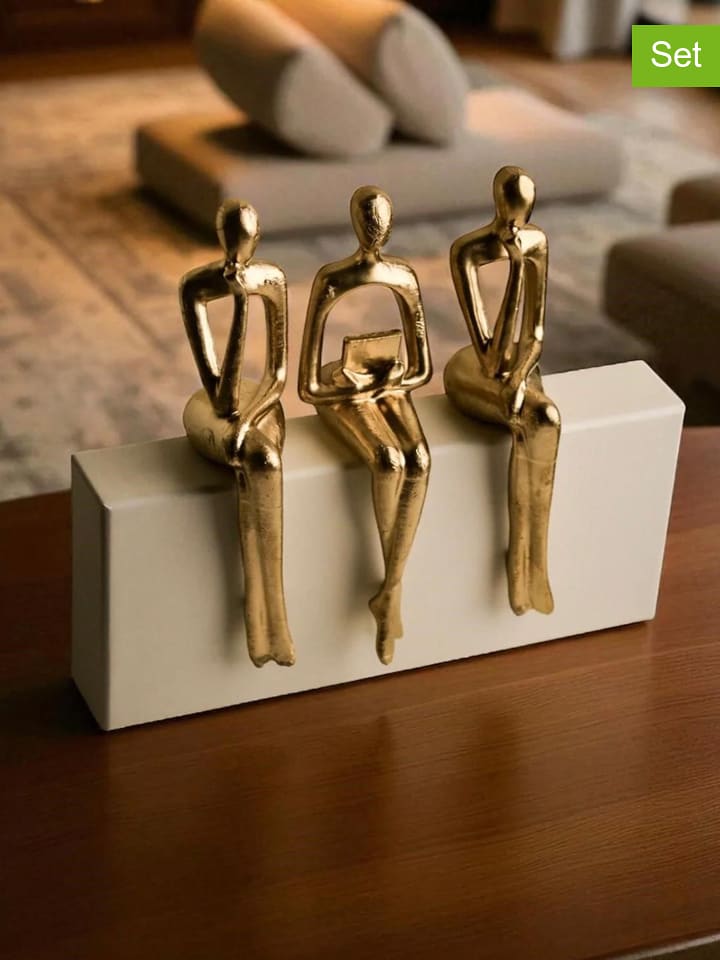 Lucky Bees Dekoracje (3 szt.) w kolorze złotym - 17 x 5 cm rozmiar: onesize