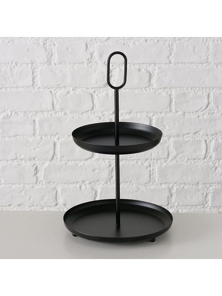 Boltze Etażerka "Gogo" w kolorze czarnym - wys. 34 x Ø 20 cm rozmiar: onesize