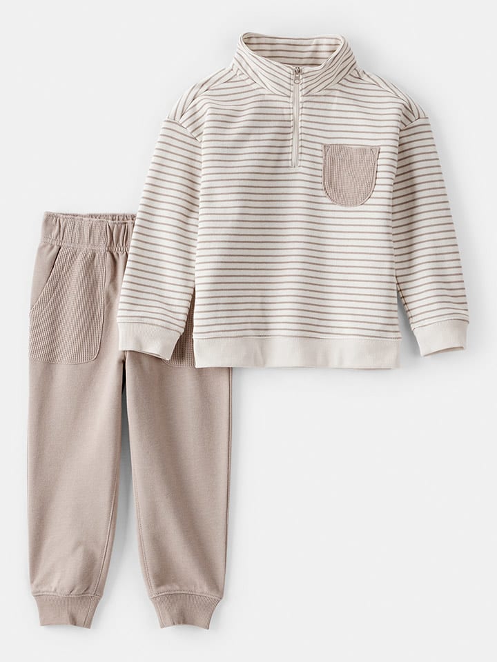 carter's 2-częściowy zestaw w kolorze beżowo-jasnobrązowym rozmiar: 110