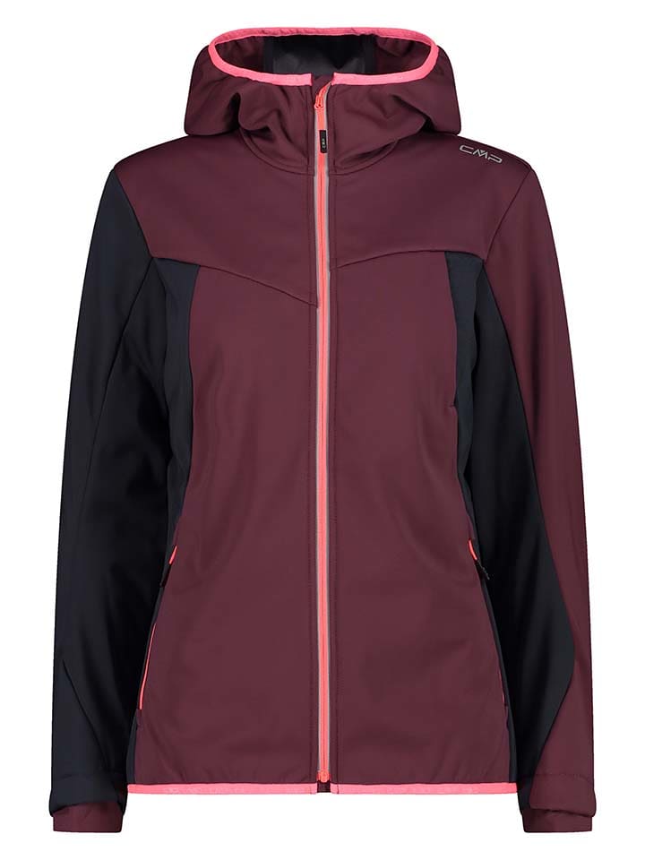 CMP Kurtka softshellowa w kolorze czarno-bordowym rozmiar: 46