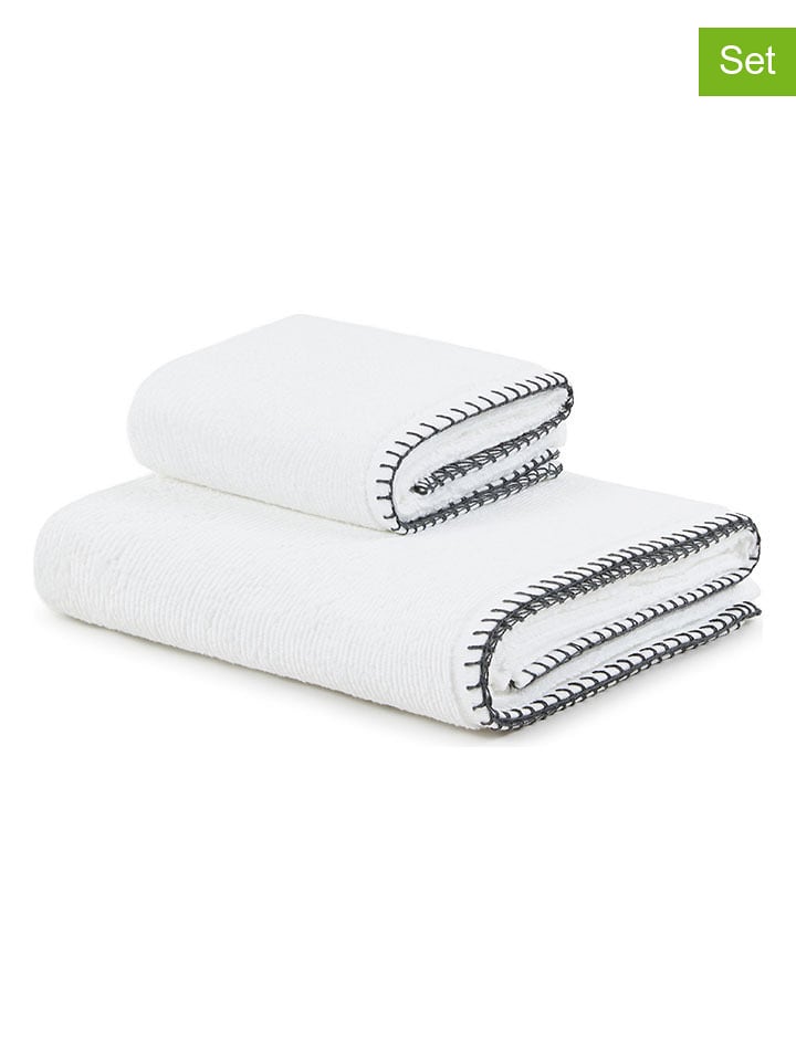 Lanerossi 2-częściowy zestaw ręczników w kolorze białym rozmiar: onesize