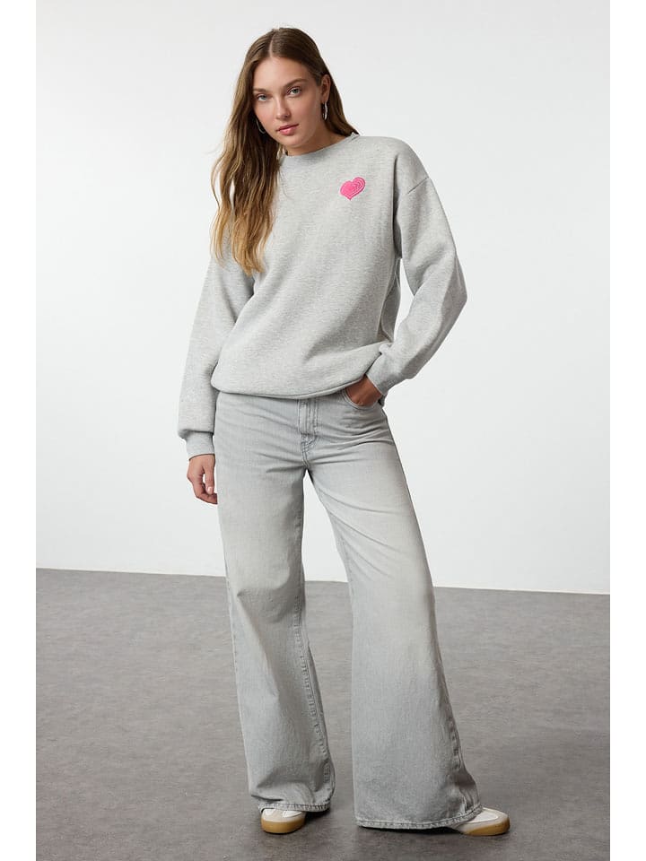 trendyol Bluza w kolorze szarym rozmiar: L