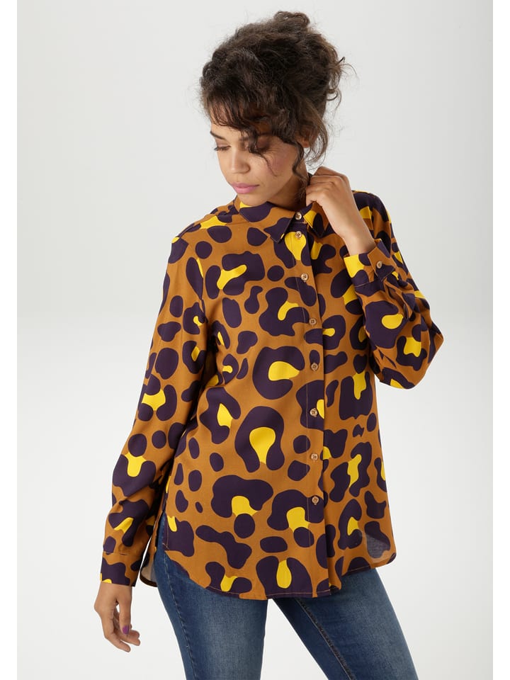 Aniston Bluzka w kolorze karmelowo-żółtym rozmiar: 38