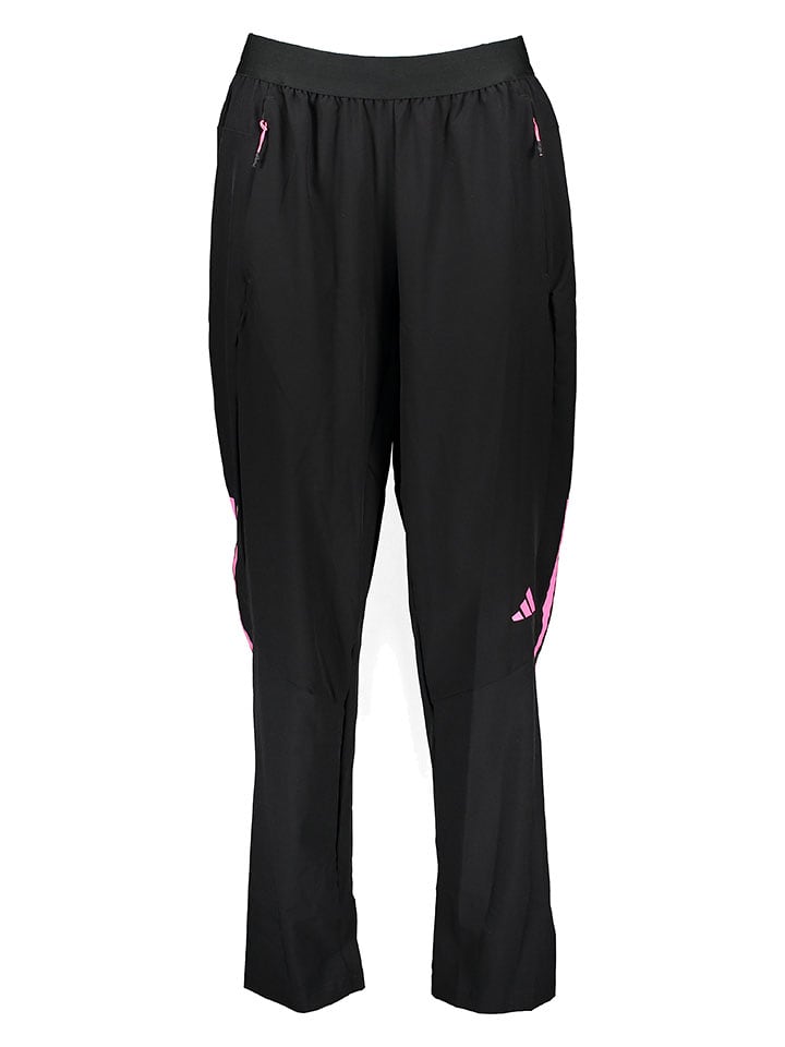 adidas Spodnie sportowe w kolorze czarno-jasnoróżowym rozmiar: XS