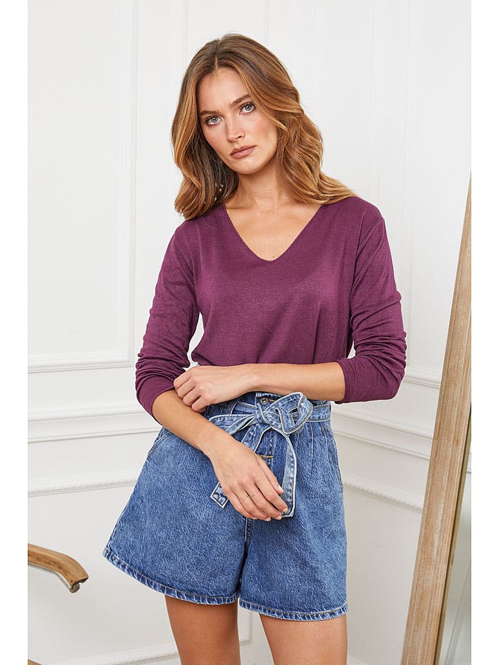 Joséfine Wełniany sweter "Abi" w kolorze fioletowym rozmiar: S