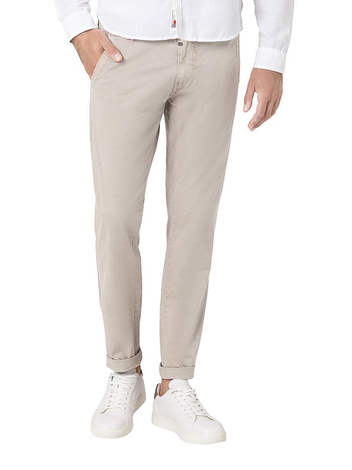 Timezone Spodnie chino "Lui" - Regular fit - w kolorze beżowym rozmiar: W36/L34