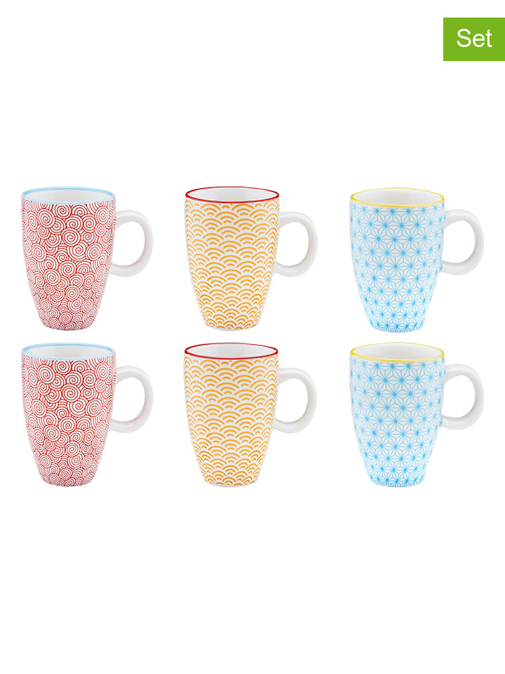 Björn Kubki (6 szt.) w kolorze błękitnym, czerwonym i żóltym do espresso - 90 ml rozmiar: onesize