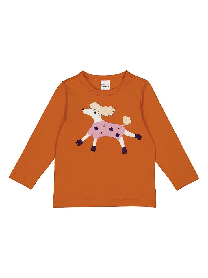 Fred´s World by GREEN COTTON Koszulka "Hello poodle" w kolorze pomarańczowym rozmiar: 86