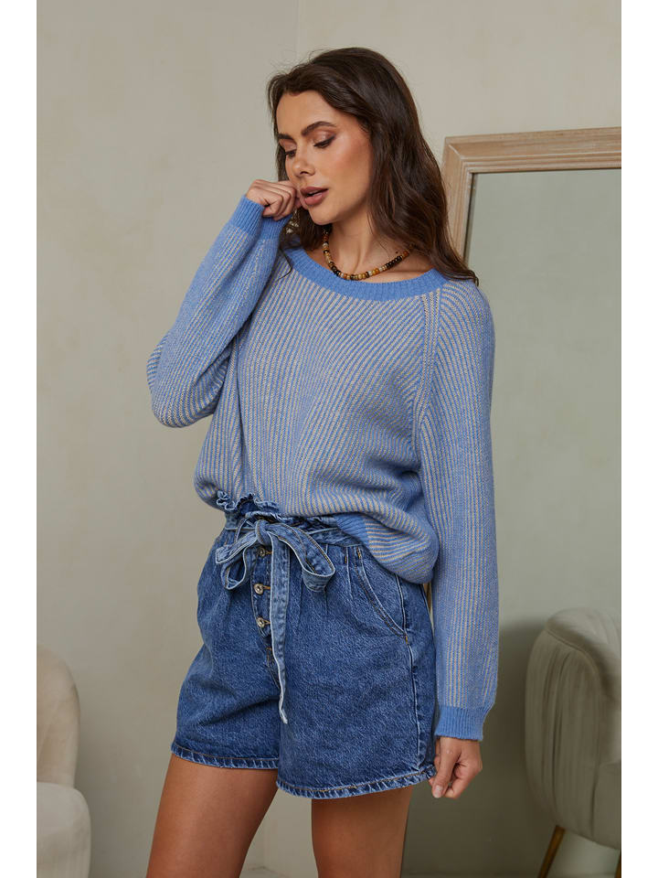 Joséfine Sweter "Barcs" w kolorze niebieskim rozmiar: XL