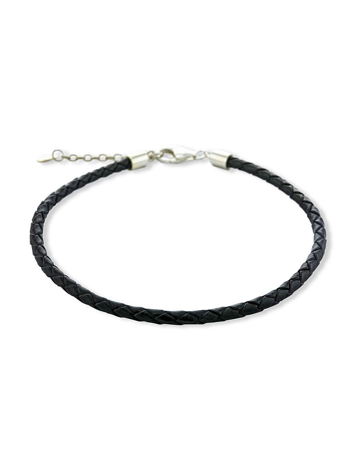 CHARM'S Skórzana bransoletka w kolorze czarnym rozmiar: 19 cm