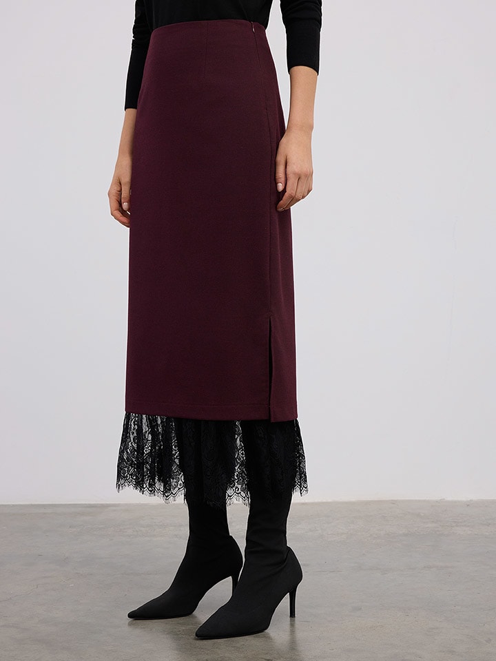 BGN Spódnica w kolorze bordowym rozmiar: 40