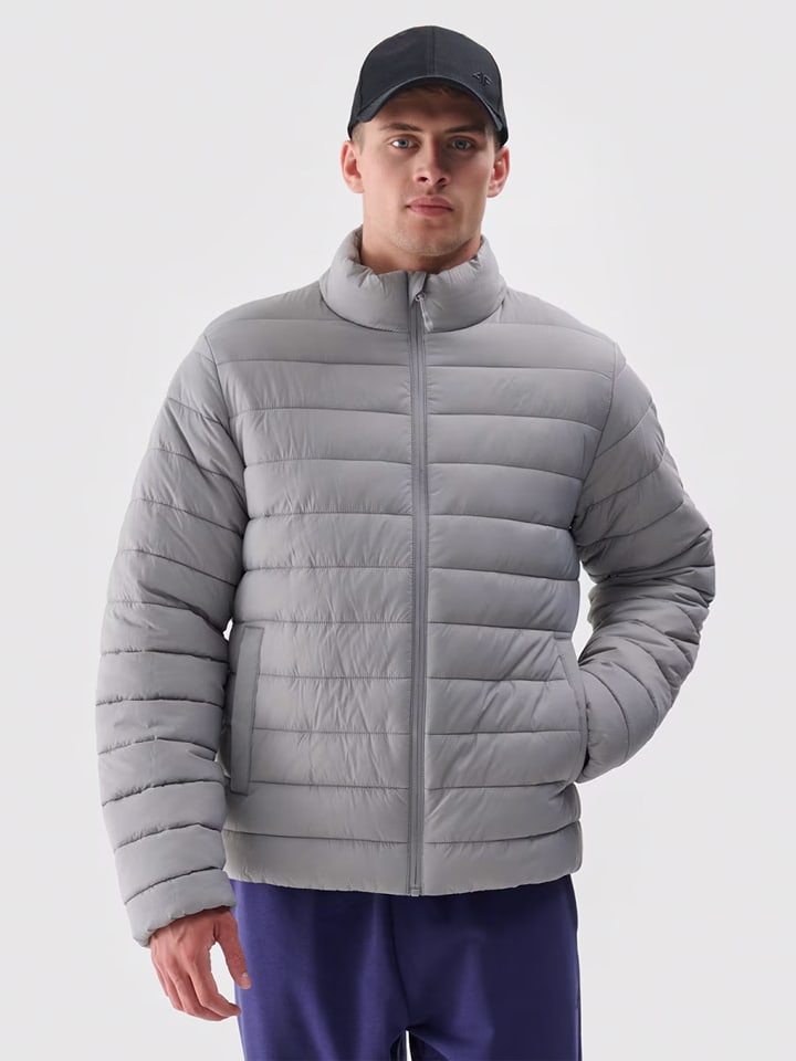 4F Kurtka puchowa w kolorze szarym rozmiar: L